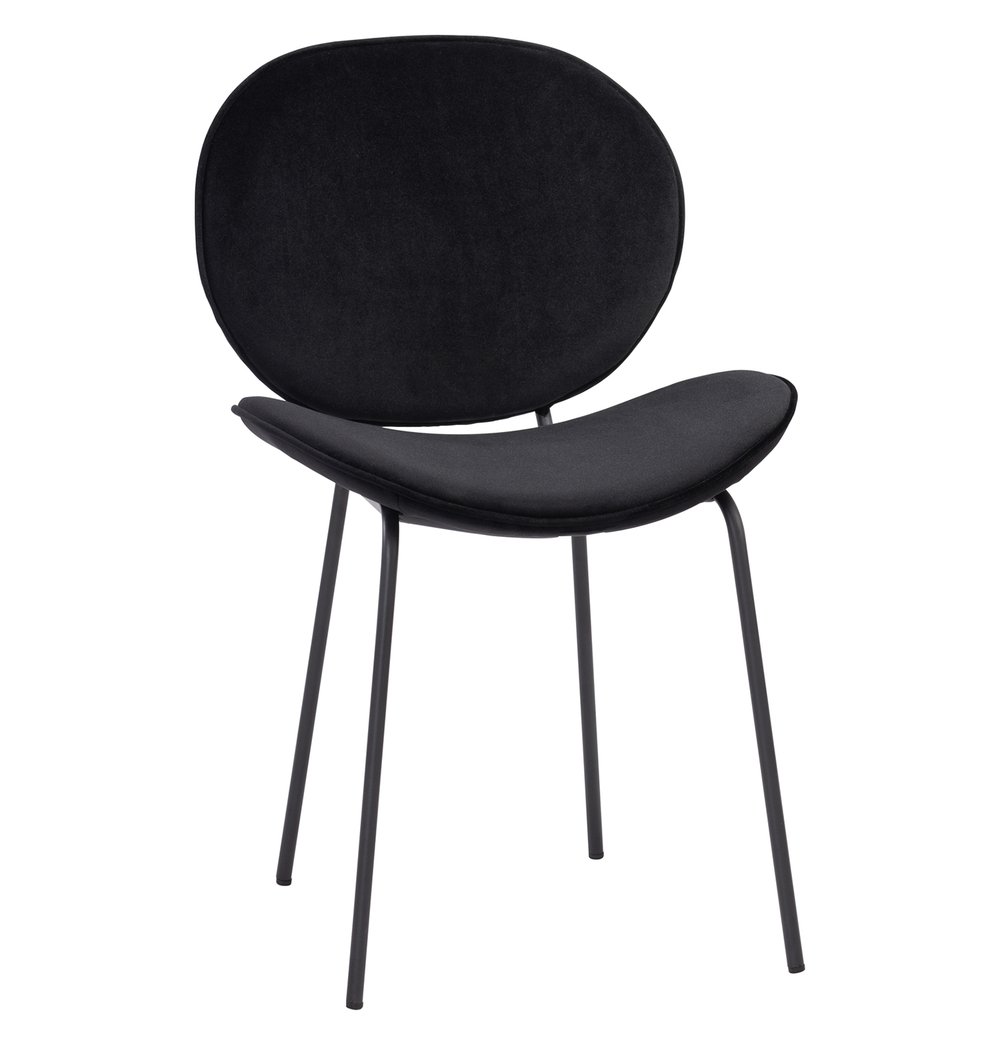 GFURN - Ormer Dining Chair - Black Velvet -