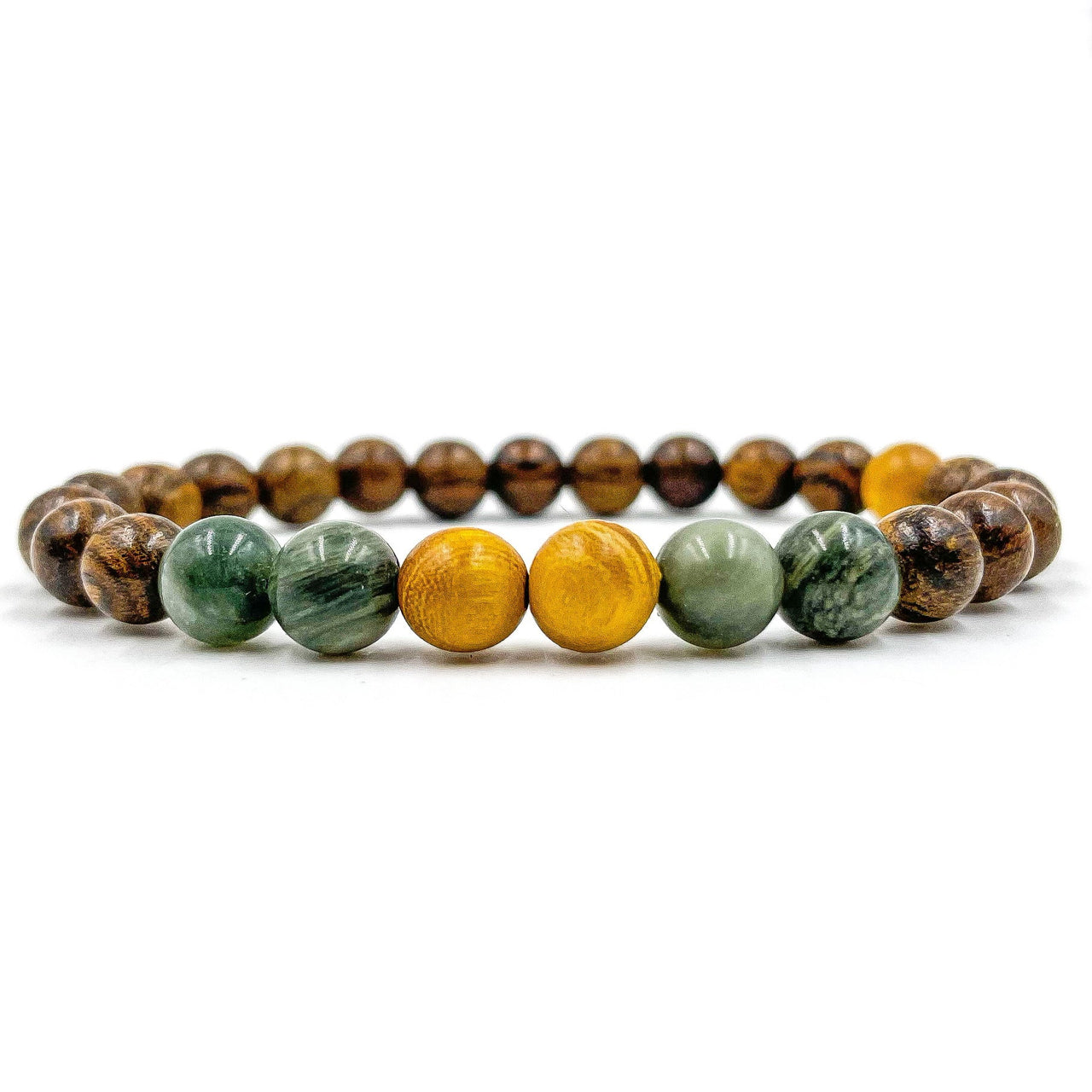 Central - Yellow Sandalwood, Green Jasper, & Sandalwood -