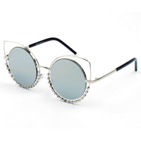 Thumbnail for Holland | A21 - Designer Pearl-Studded Cut-Out Cat Eye Princess Sunglasses - 5 COLORS -