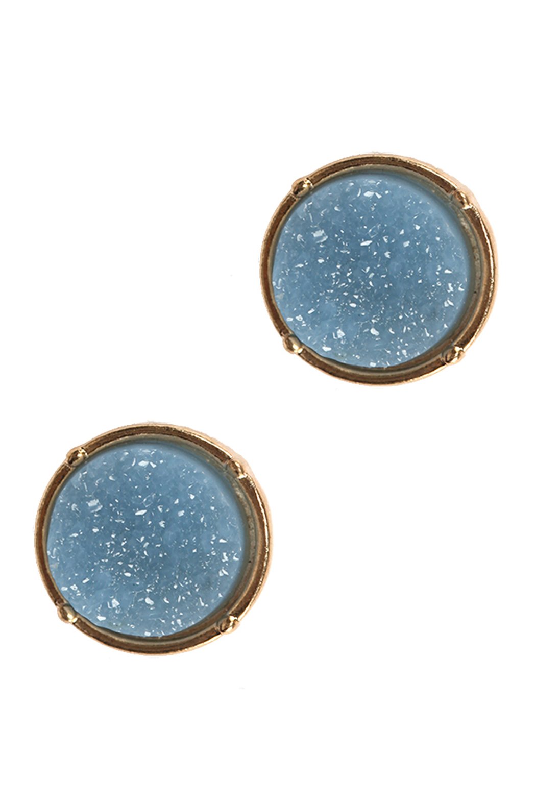 Druzy Round Post Earrings - 18 COLORS -