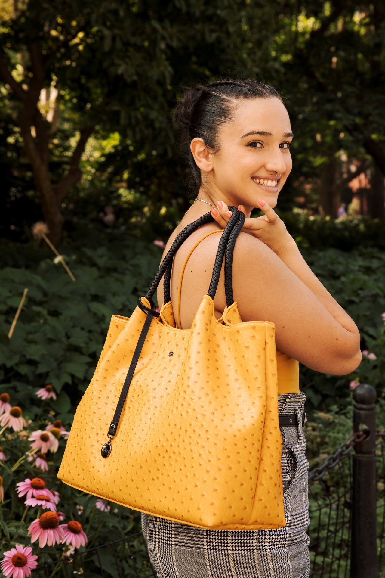 GUNAS NEW YORK - Naomi - Yellow Vegan Leather Tote Bag - 1 COLOR -