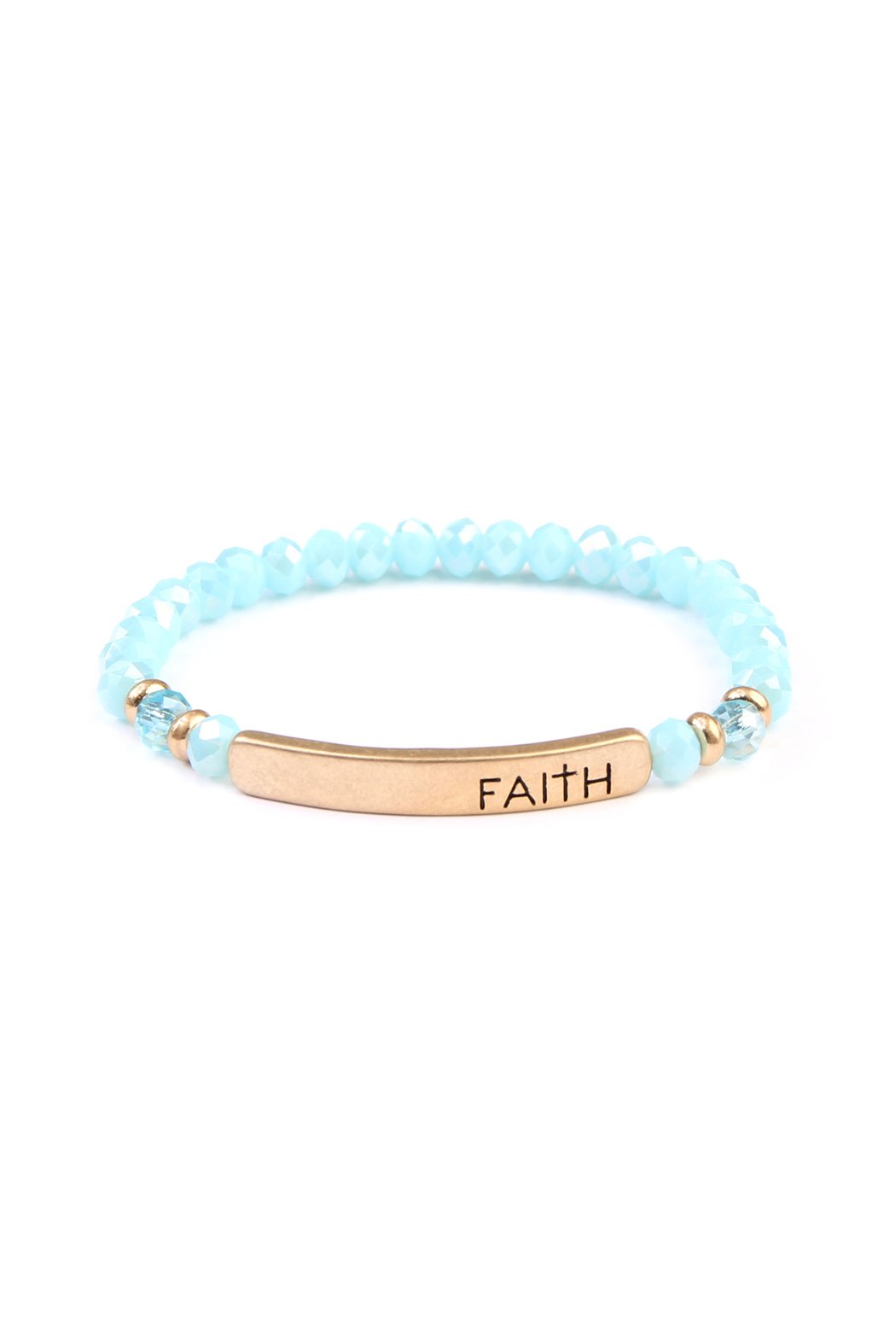 "Faith" Rondelle Beads Bracelet - 8 COLORS