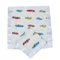 Thumbnail for Vintage Muscle Cars Bamboo Muslin Security Baby Blankie -