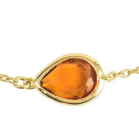 LATELITA - Pisa Mini Teardrop Bracelet Gold Citrine -