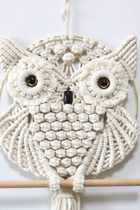 Thumbnail for Hand-Woven Owl Macrame Wall Hanging - 31.5