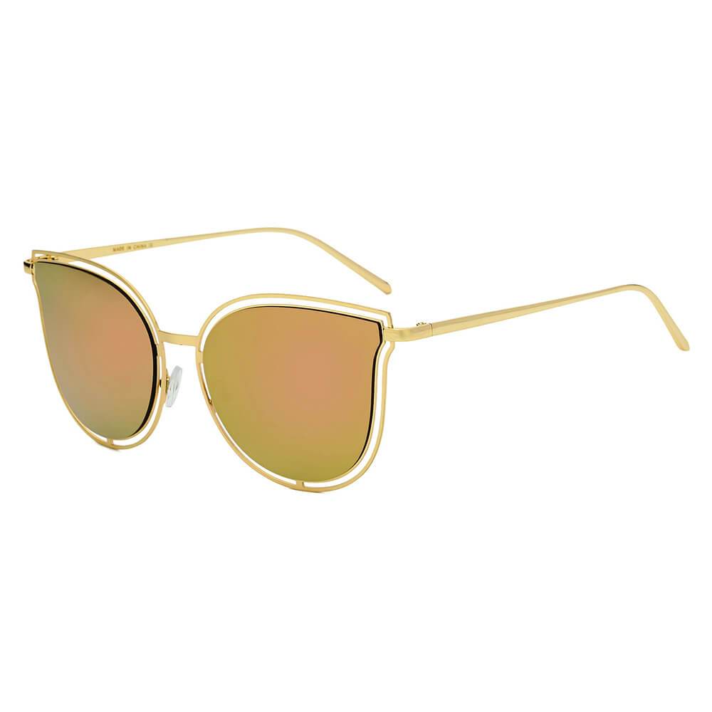 Dundee | S2048 - Women Round Cat Eye Fashion Sunglasses - 4 COLORS -