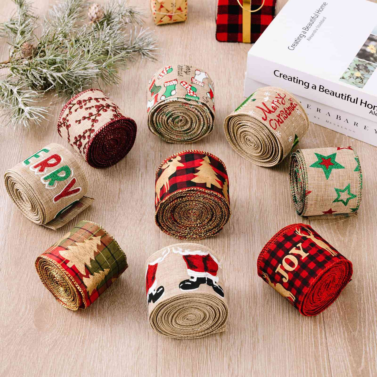 Christmas Polyester Ribbon - [5-10 DAY DELIVERY] - T - 9 PATTERNS/STYLES -