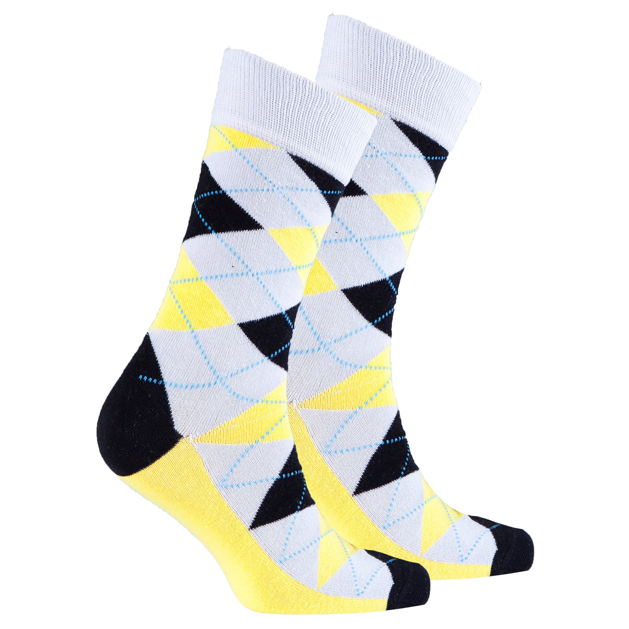 Men's Yellow Stone Argyle Socks - 1 COLOR -