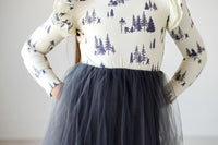 Thumbnail for Eclipse Kids - Long Sleeve Tulle Dress - Sasquatch - SIZES 2T THRU 11/12 -