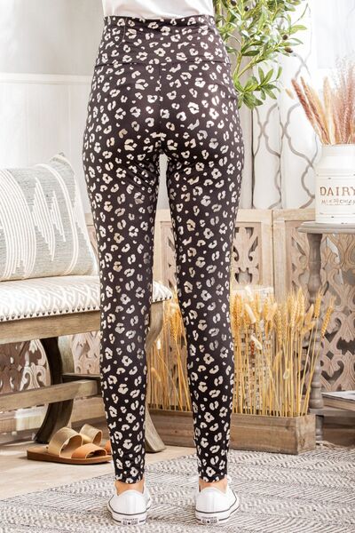 Heimish Full Size Leopard High Waist Leggings - T - 1 COLOR -