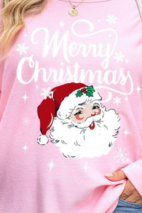 Thumbnail for Plus Size Santa Leopard Dropped Shoulder Sweatshirt - SIZES 1XL THRU 3 XL - T - 1 COLOR -