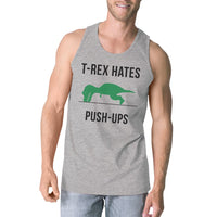 Thumbnail for T-Rex Hates Push Ups - Mens Sleeveless Tee Shirt - Cotton Made Tank Top  - 3 COLORS