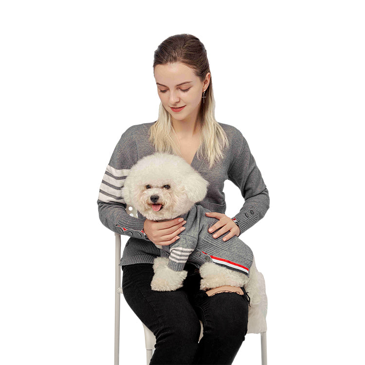 Human Sweater and matching Dog Clothing - Four-Legged Overalls - Too Cool! - Human & Pet Sweaters Sold Seperately [10-15 DAY DELIVERY - 1 COLOR -