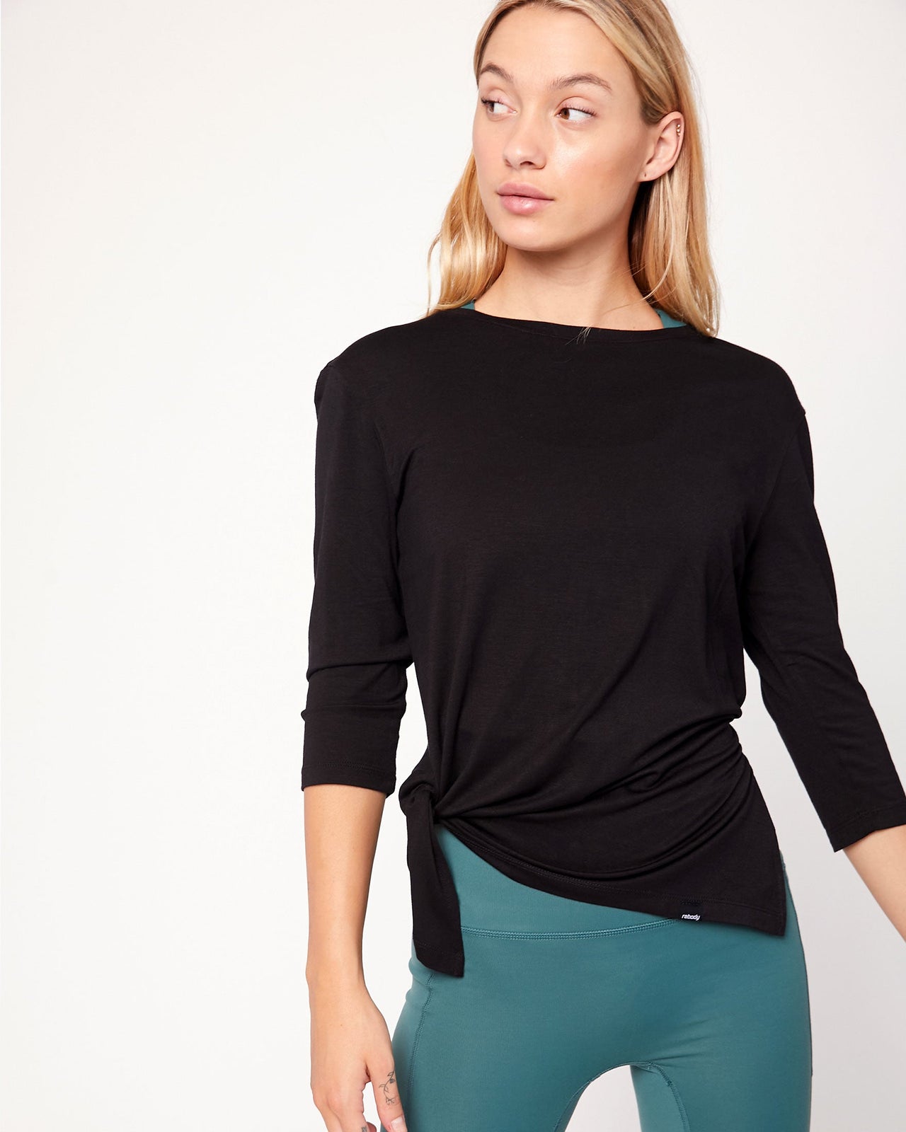 Rebody - Anen Side Tie 3/4 Sleeve Top - 2 COLORS -