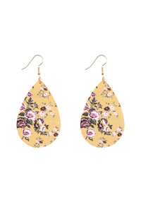 Thumbnail for Floral Printed Pear-Shaped Earrings - 7 COLORS -