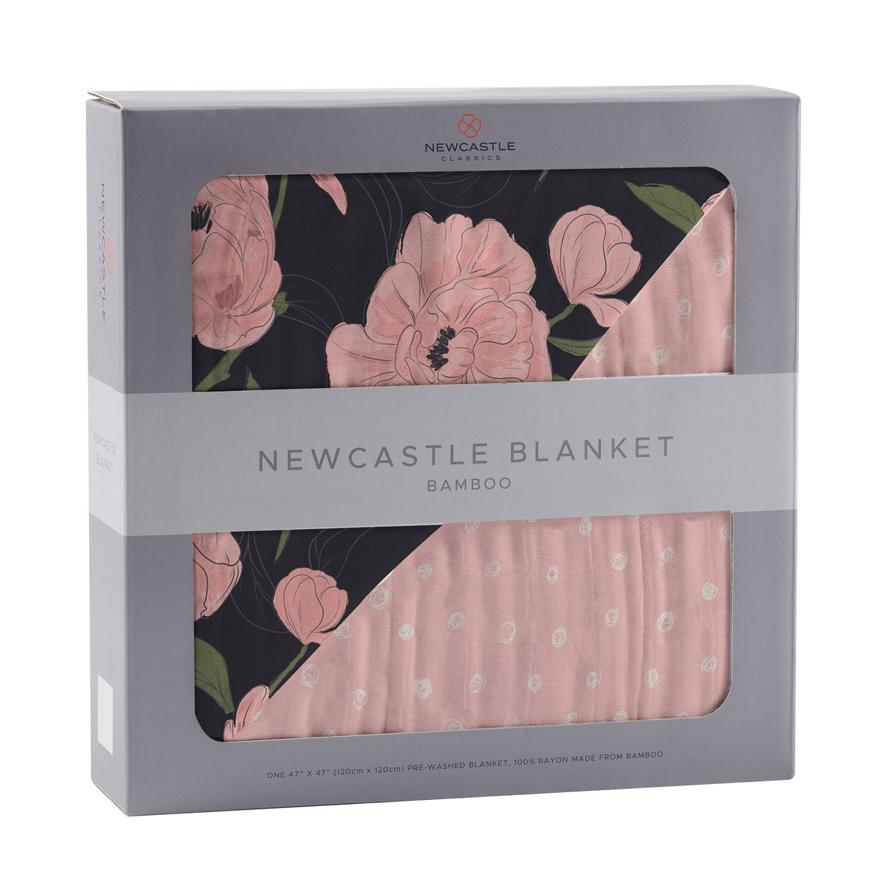 Peonies and Pearl Polka Dot Newcastle Blanket -