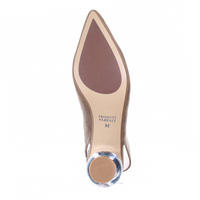 Thumbnail for Clear Heel Suede Pointed Toe Pumps (Dark Beige)