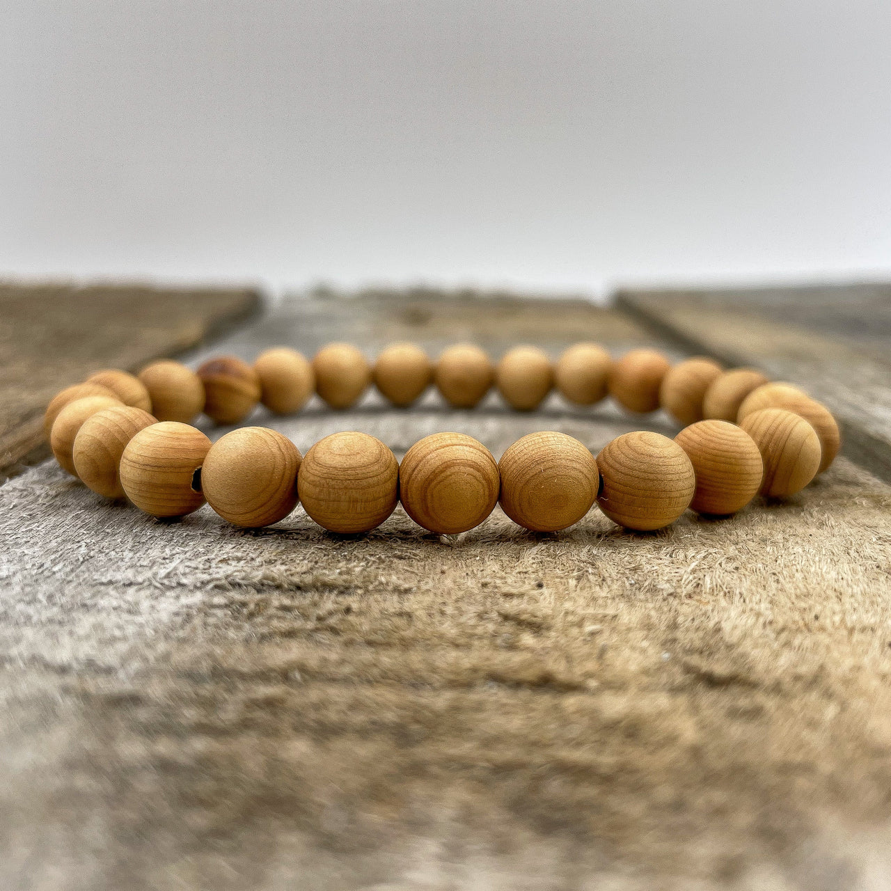 Union - Cedar Wood Mala Beaded Bracelet -