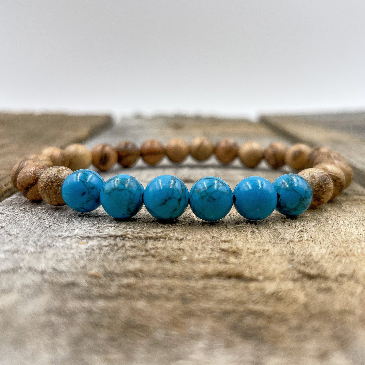 Grove - Turquoise Howlite & Light Sandalwood -