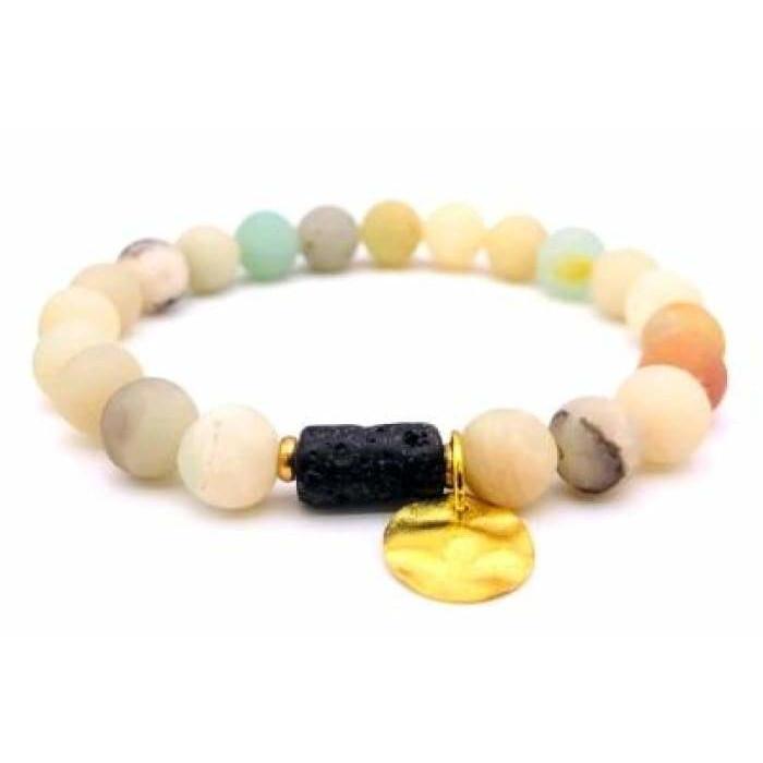 Sun Goddess Lava Stone Essential Oil Bracelet Light -