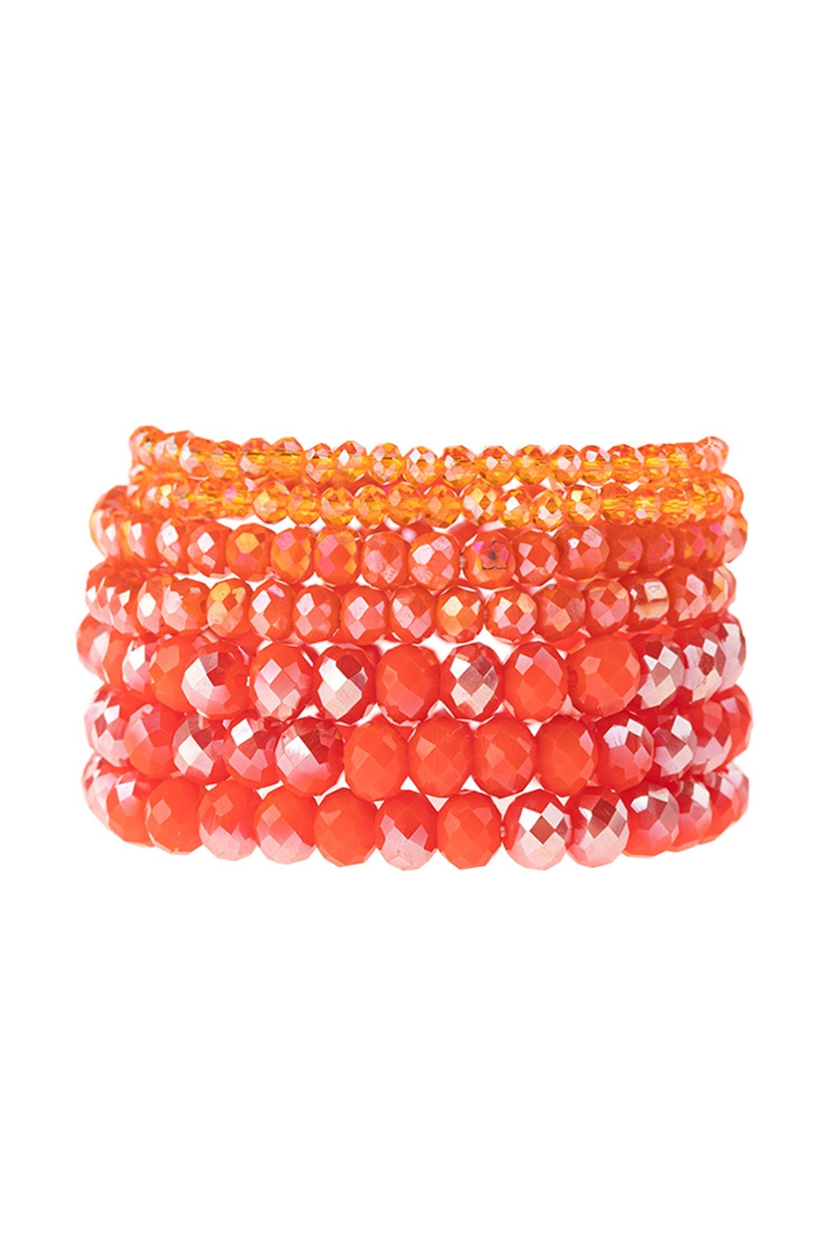 Seven Lines Glass Beads Stretch Bracelet - 22 COLORS