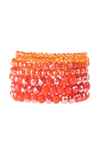 Thumbnail for Seven Lines Glass Beads Stretch Bracelet - 22 COLORS