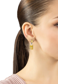 Thumbnail for LATELITA - Constance Drop Earrings Silver Lemon Topaz -