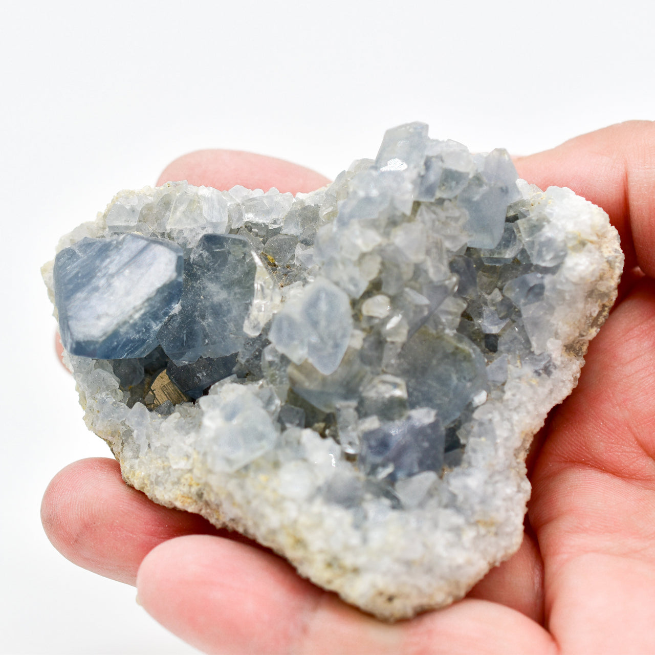 Whyte Quartz - Grade a Celestite Druzy Clusters - 7 WEIGHTS -