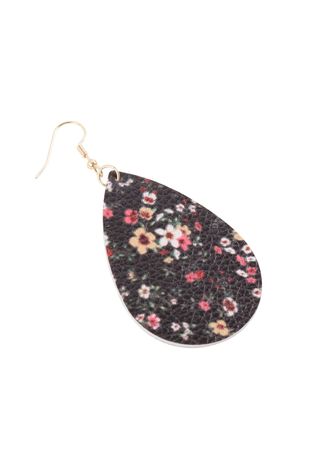 Floral Printed Pear-Shaped Earrings - 7 COLORS -