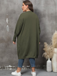 Thumbnail for Plus Size Only Long Sleeve Pocketed Cardigan - T - 9 COLORS -