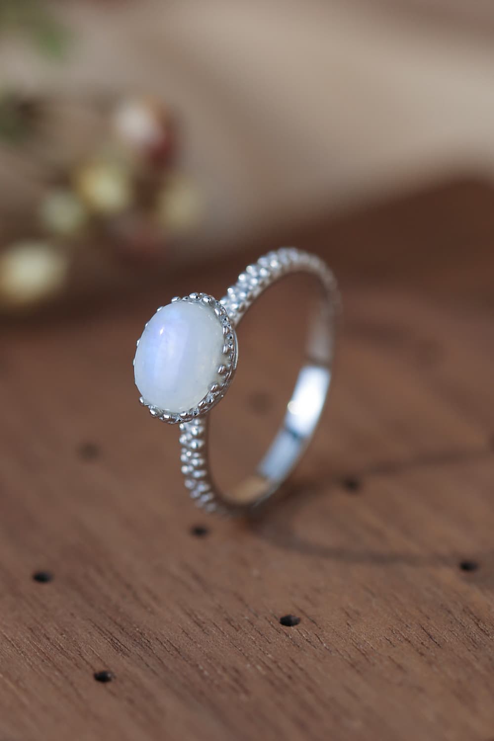 Moonstone 925 Sterling Silver Ring - T - SIZES 6 THRU 9 - 2 FINISHES -