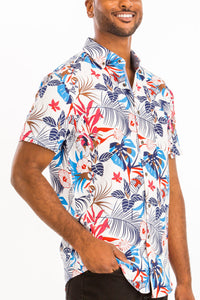 Thumbnail for WEIV - Digital Print Hawaiian Short Sleeve Shirt -