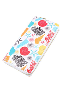 Thumbnail for Riah Fashion - Sea Creatures Printed Zipper Wallet -1 COLOR