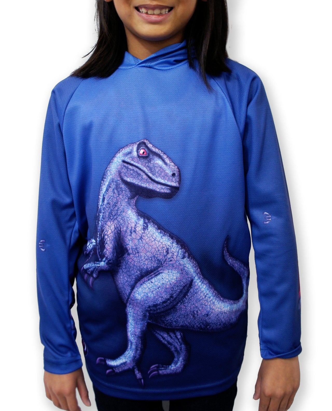 Mouthman - RAPTOR-IN-BLUE Hoodie Sport Shirt - ADULT SIZES AVAILABLE! - 12 SIZES -