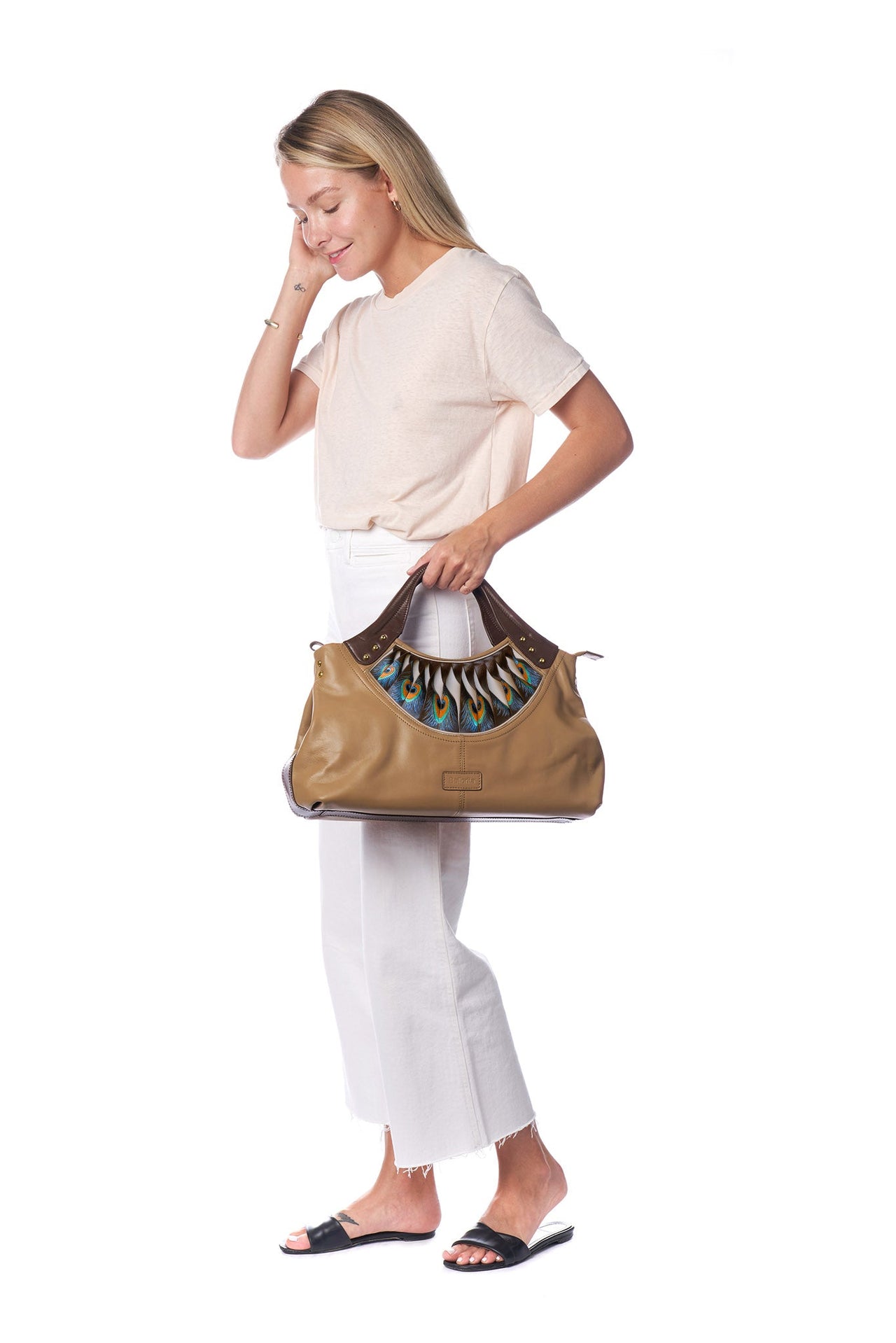 Feather Brown Tote - 1 COLOR -