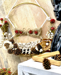 Thumbnail for Sunsum - Mountain’s Edge, Macrame Wreath With Dried Flowers, Wall Decor, 10 “ -