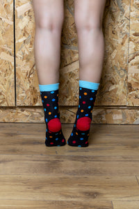 Thumbnail for Women's Black Sky Dot Socks - 1 COLOR -