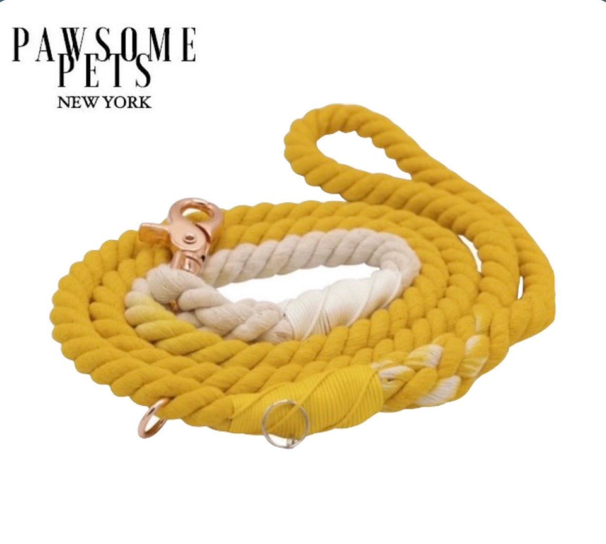 Rope Leash - Lemon Drop -