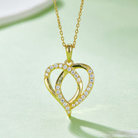 Thumbnail for Moissanite 925 Sterling Silver Heart Shape Necklace