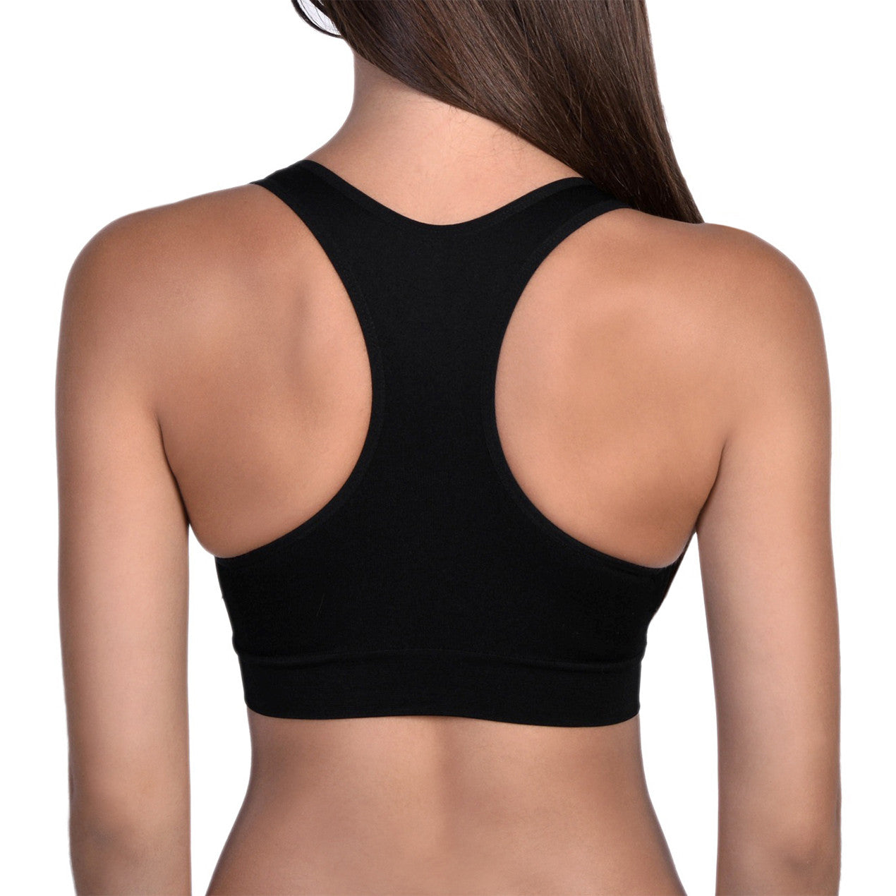 Most Comfortable Racerback Bra 2 Pack Black and White -