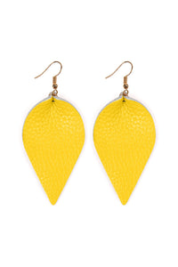 Thumbnail for Teardrop Shape Pinched Leather Earrings - 18 COLORS -