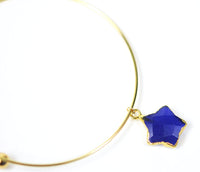 Thumbnail for Gena Myint - Lapis Lazuli Star Adjustable Bangle Bracelet -