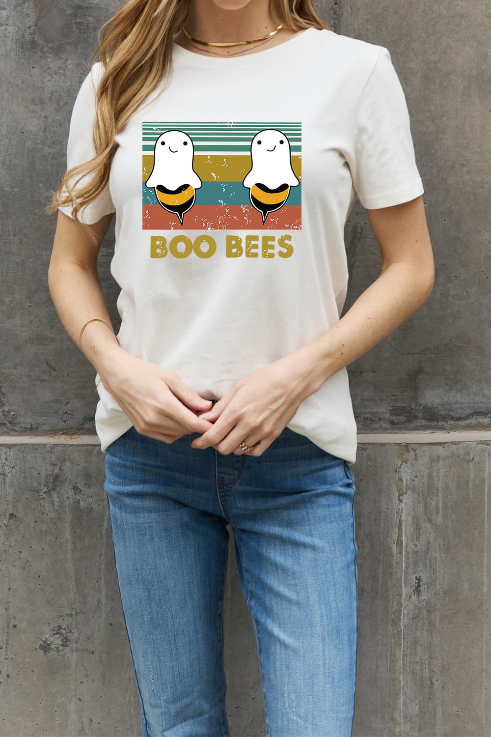 Simply Love - "BOO BEES" - Graphic Cotton Tee - T - 3 COLORS -