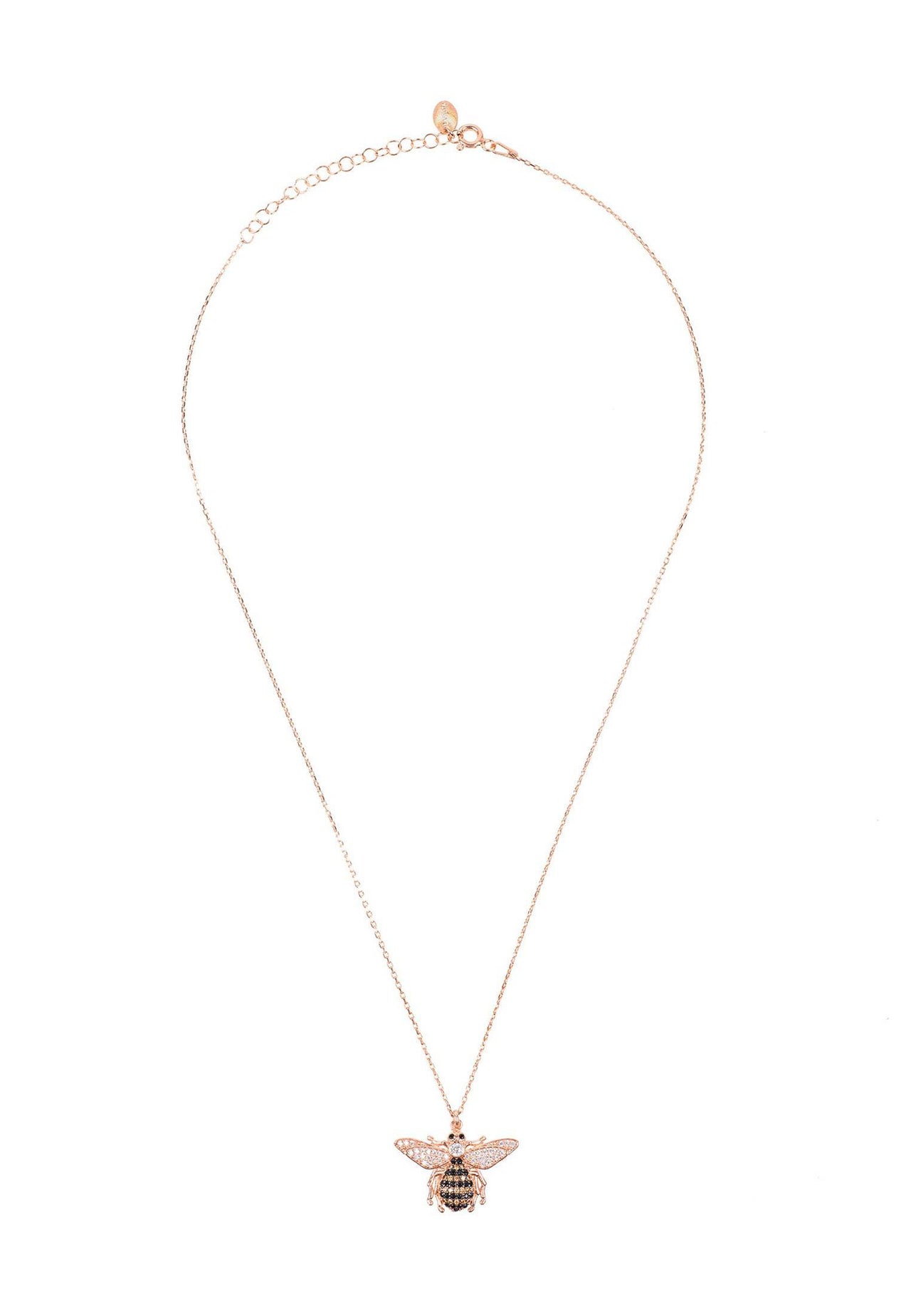 LATELITA - Honey Bee Pendant Necklace Rosegold -