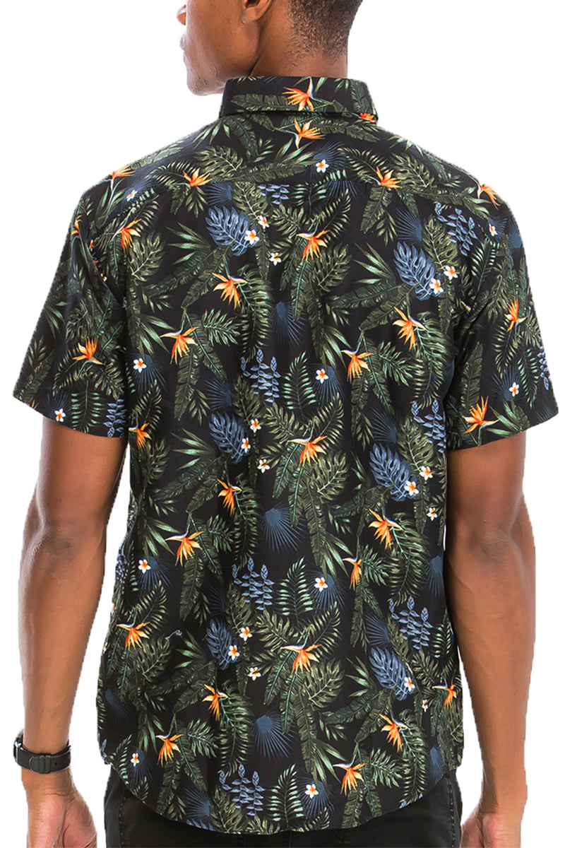 WEIV - Digital Print Hawaiian Short Sleeve Shirt -