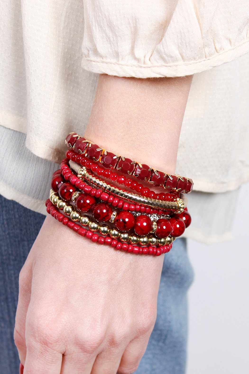 Multicolor Beaded Stretch Bracelet  - 26 COLORS