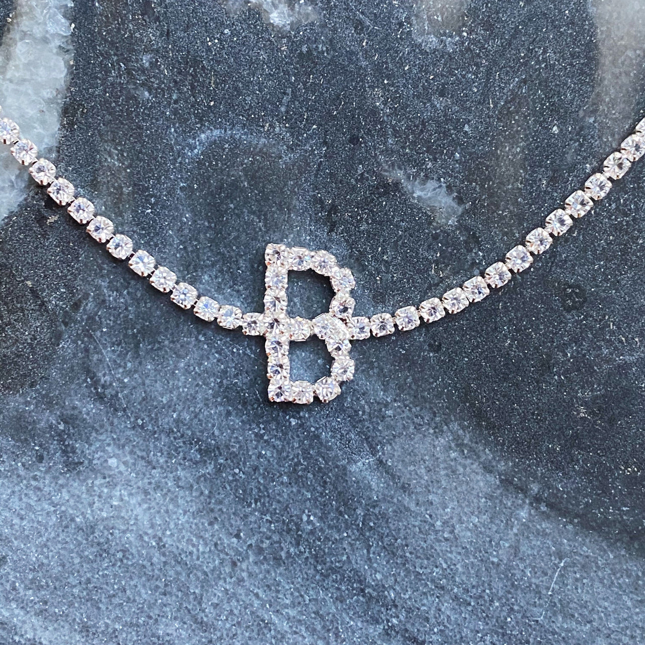 Sparkly Initial Anklet - 15 LETTERS -