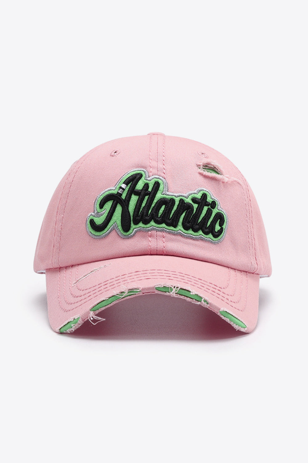 ATLANTIC Graphic Distressed Baseball Cap - T - 7 COLORS -