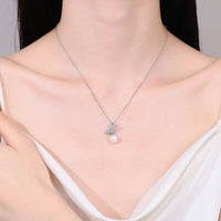 Thumbnail for Natural Pearl Pendant Moissanite 925 Sterling Silver Necklace