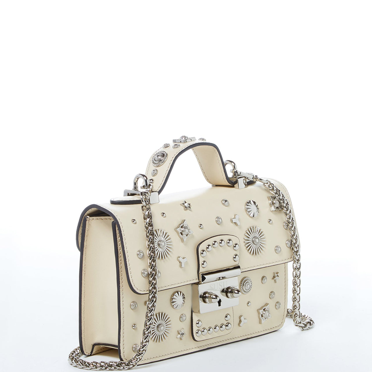 The Hollywood Leather Crossbody With Studs -